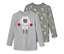 1x grau meliert mit Astronauten-Applikation, 1x khaki mit Outerspace-Alloverprint