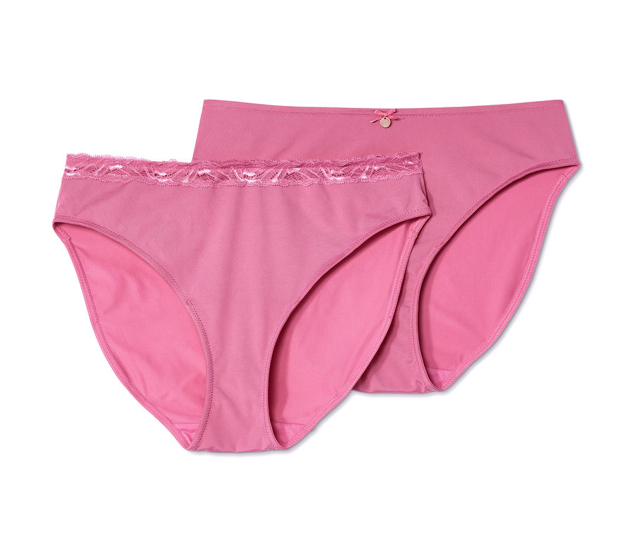 Zwei roséfarbene Slips.