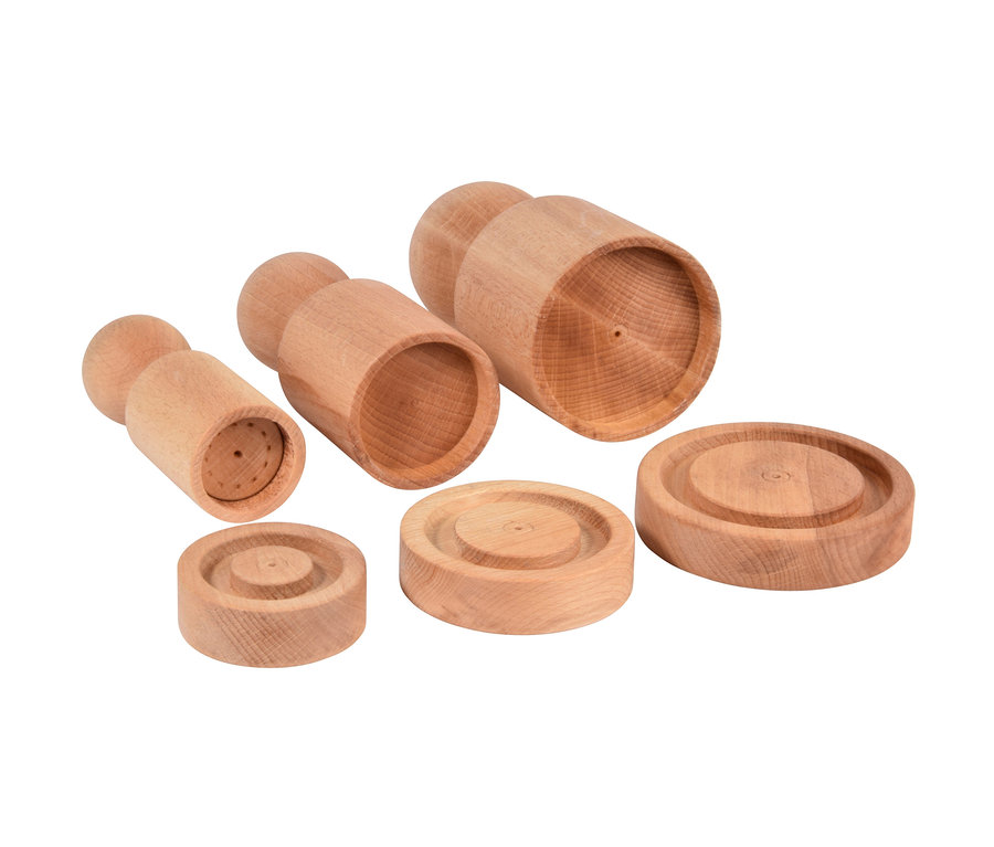 Dobar 3 Papiertopf-Pressen aus Holz.