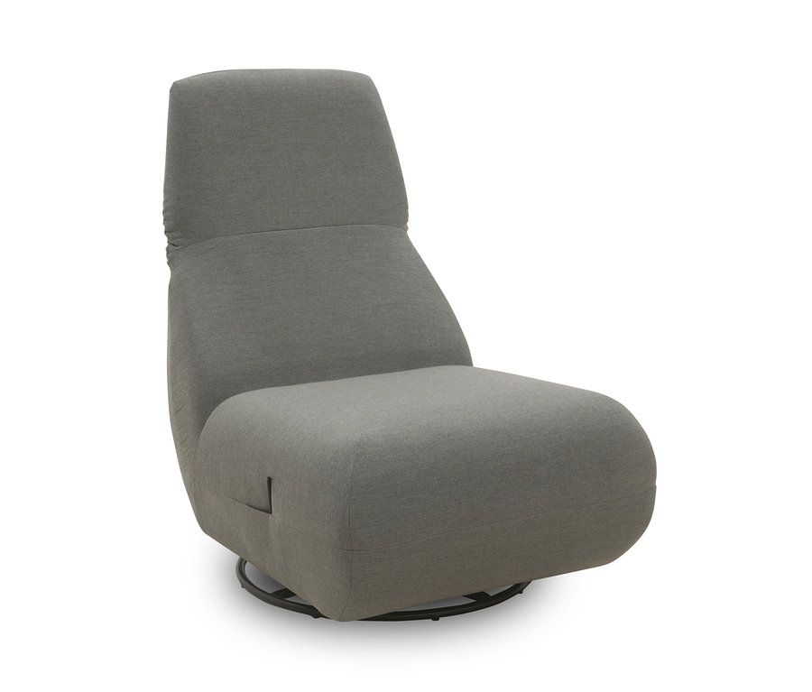 Grauer Domo Collection Drehsessel mit Sunbrella®-Stoff, Flanell.