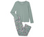 Pyjama-Set, jade mit floralem Alloverprint