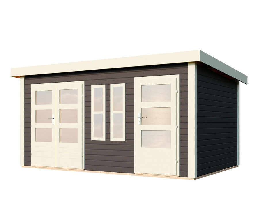 Karibu Gartenhaus mit 2 separaten Räumen, 38 mm (Sanura 4).