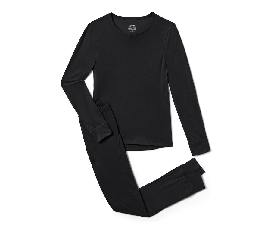 Schwarze Thermo-Funktionsunterwäsche.