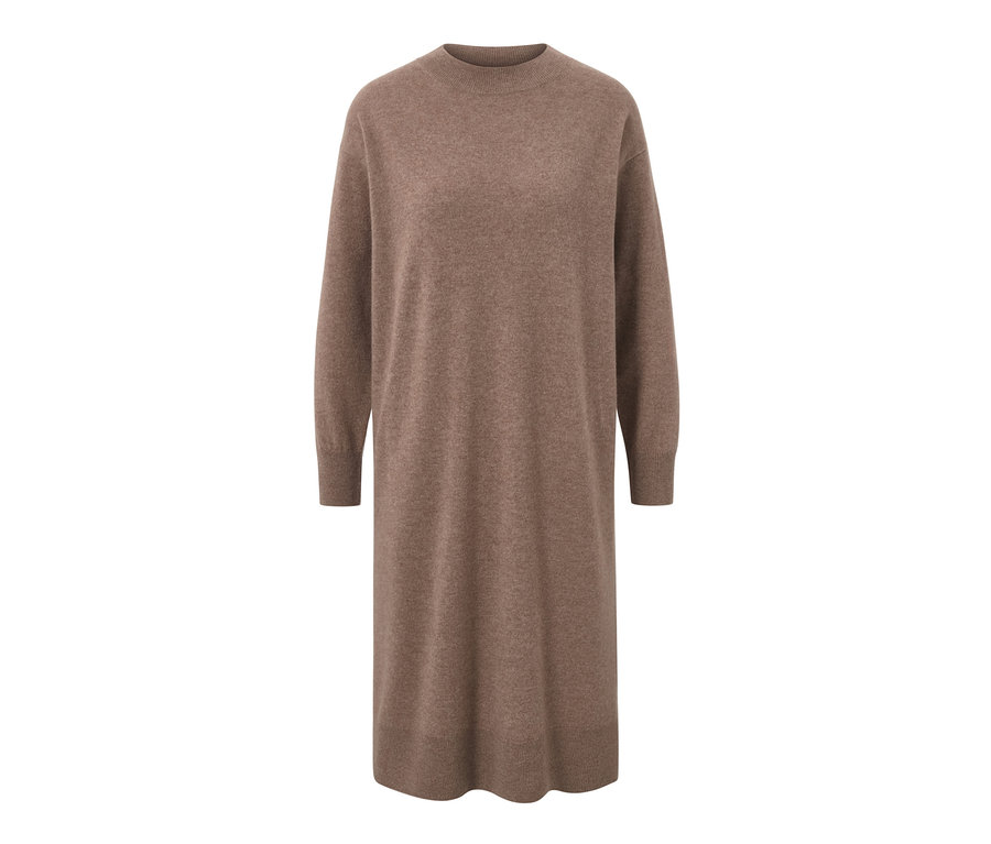 Ein Cashmere-Strickkleid in Braun.
