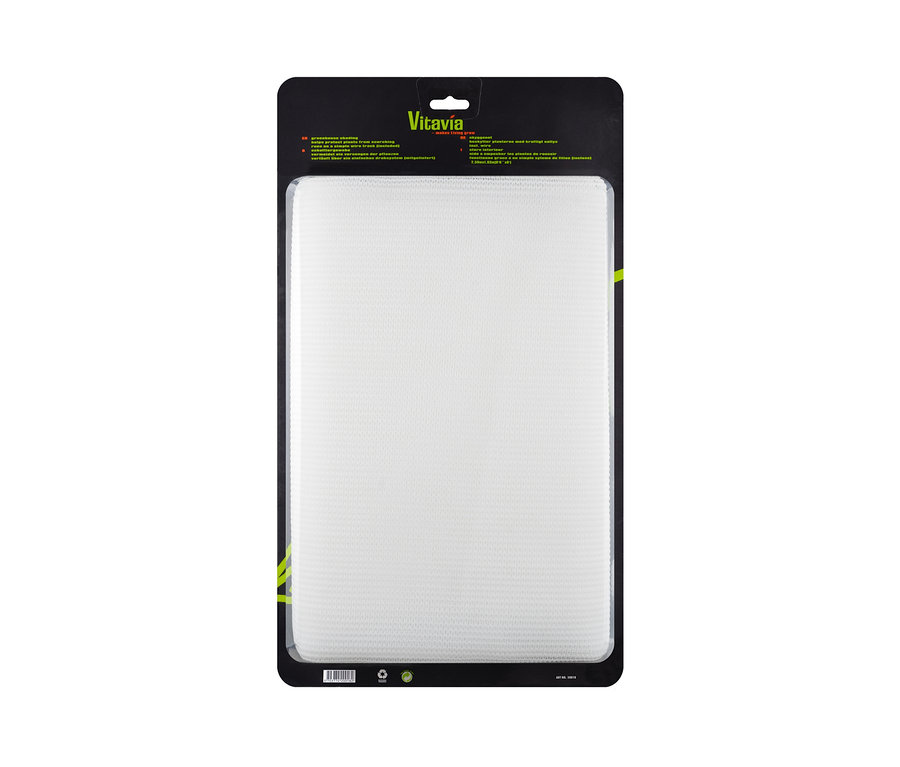 Verpacktes Vitavia Schattiergewebe in Weiß.