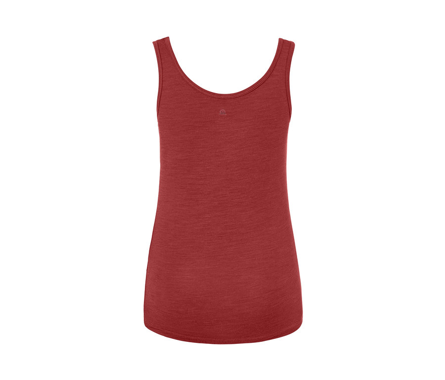 Rotes Sport-Top aus Merinowolle.