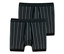 Zwei schwarze SCHIESSER Shorts in Feinripp.