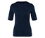 Basic Halbarmshirt, dunkelblau