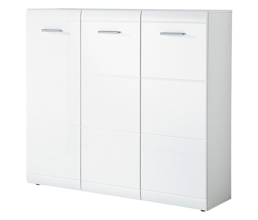 Weißer Schuhschrank »ADANA« mit drei Türen.