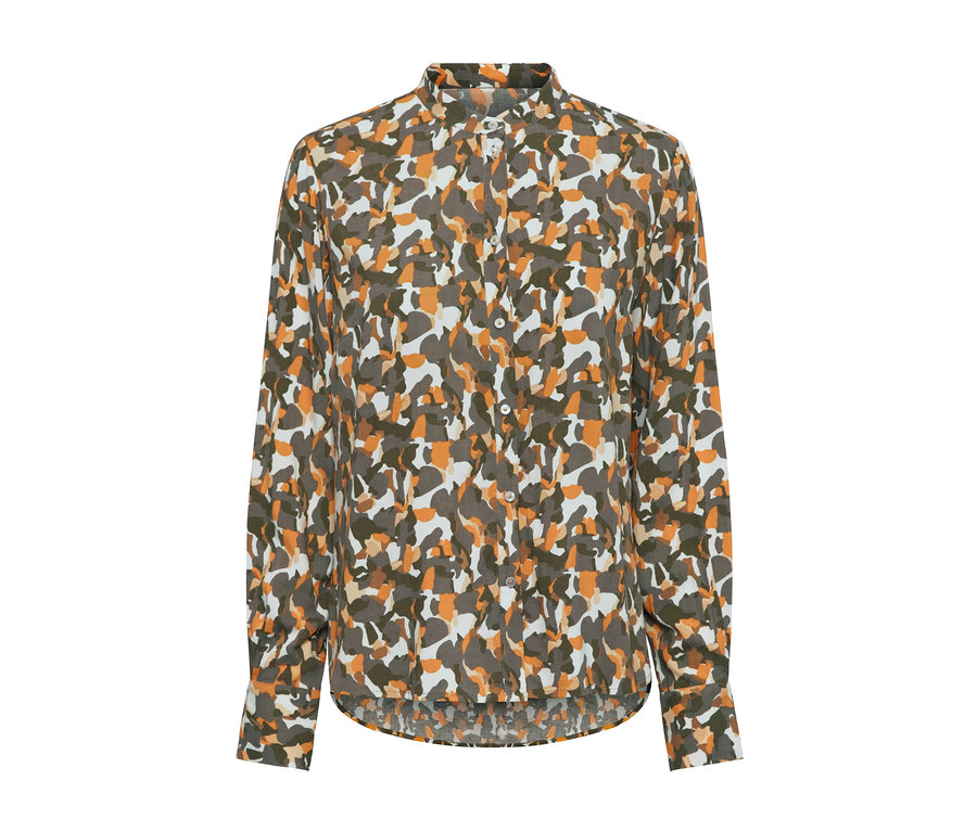 Hemdbluse mit Print.