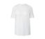 Weißes Shirt mit Raffung und kurzen Ärmeln.