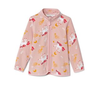 Rosa mit mehrfarbigem Einhorn-Alloverprint