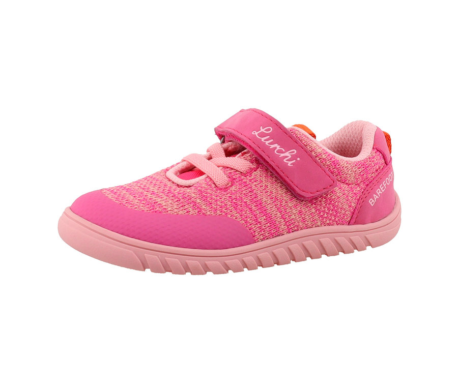 Detailaufnahme eines rosa Lurchi Sneaker »Barefoot«.