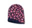 eine Seite: dunkelblau mit schwarzem Alloverprint, andere Seite: dunkelblau mit mehrfarbigen Alloverprint mit Rosa und Koralle