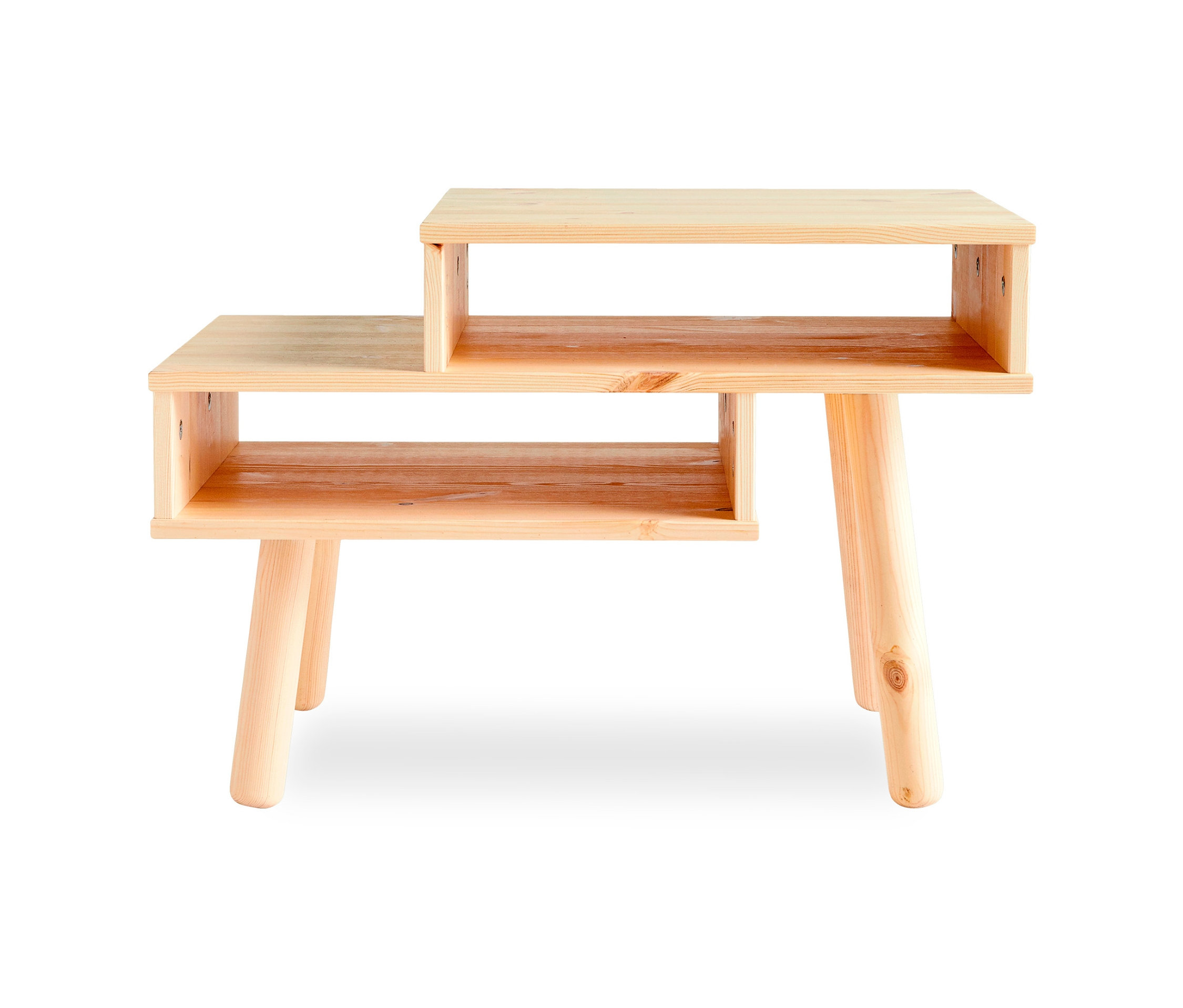 Heller Karup Design-Beistelltisch »HAKO« aus Holz mit zwei Ablagen.