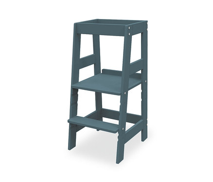 Blau lackierter Pinolino Lernturm »Fino«.