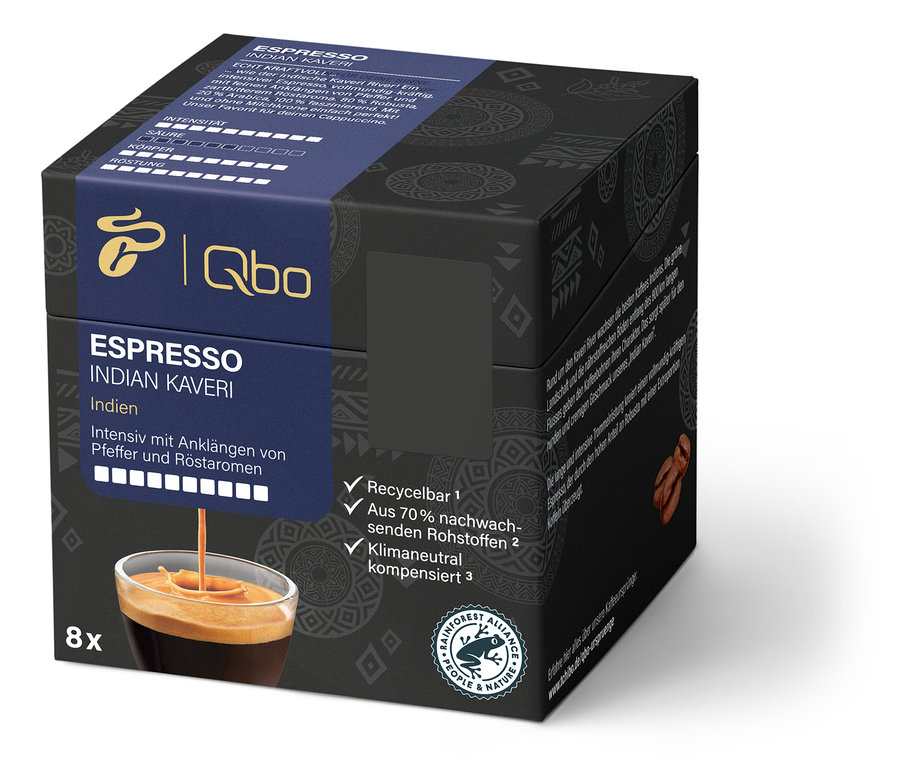 Qbo Espresso INDIAN KAVERI – 8 Kapseln