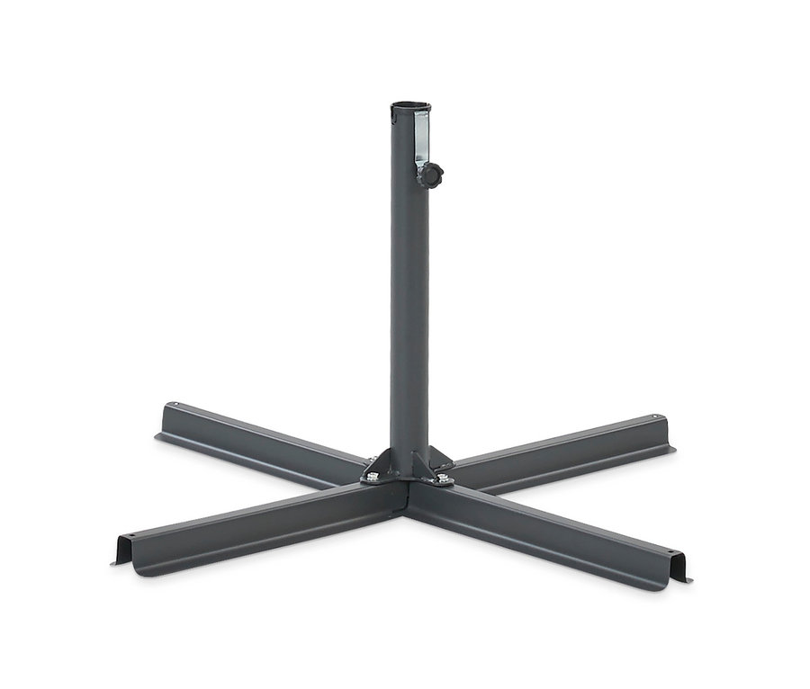 Leco Stahl-Kreuzständer, ca. 100 x 100 cm auf weißem Hintergrund.