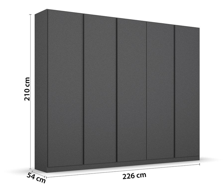 rauch Schrank »Monostar«, 5-türig, grau metallic.