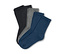 2x schwarz, 2x dunkelblau, 1x grau meliert