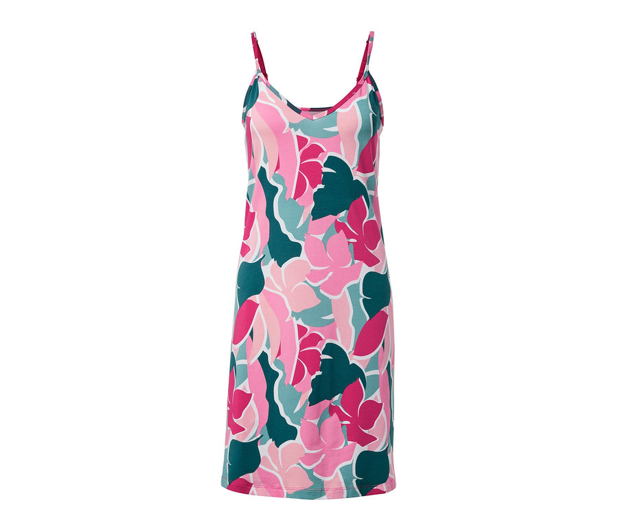 Trägernachthemd mit Blumenmuster.