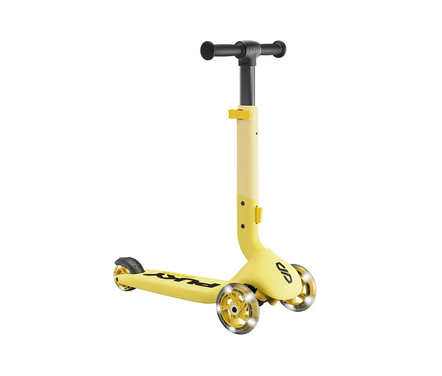 Gelber PUKY Roller PUSH auf weißem Hintergrund.