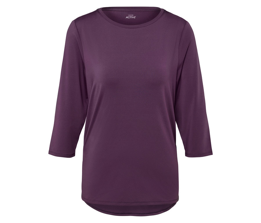 Violettes Langarmshirt.