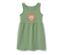 Grünes Kinder-Jerseykleid mit Löwen-Print.