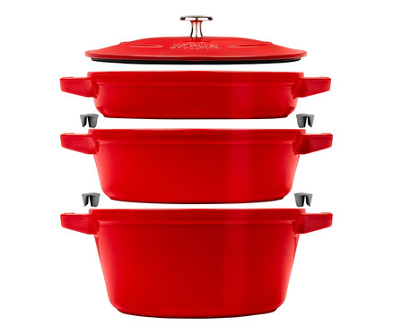 STAUB Kochtopf-Set »La Cocotte«, rot, 3-teilig