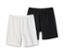 Zwei Radler-Shorts, eine schwarz, eine weiß.