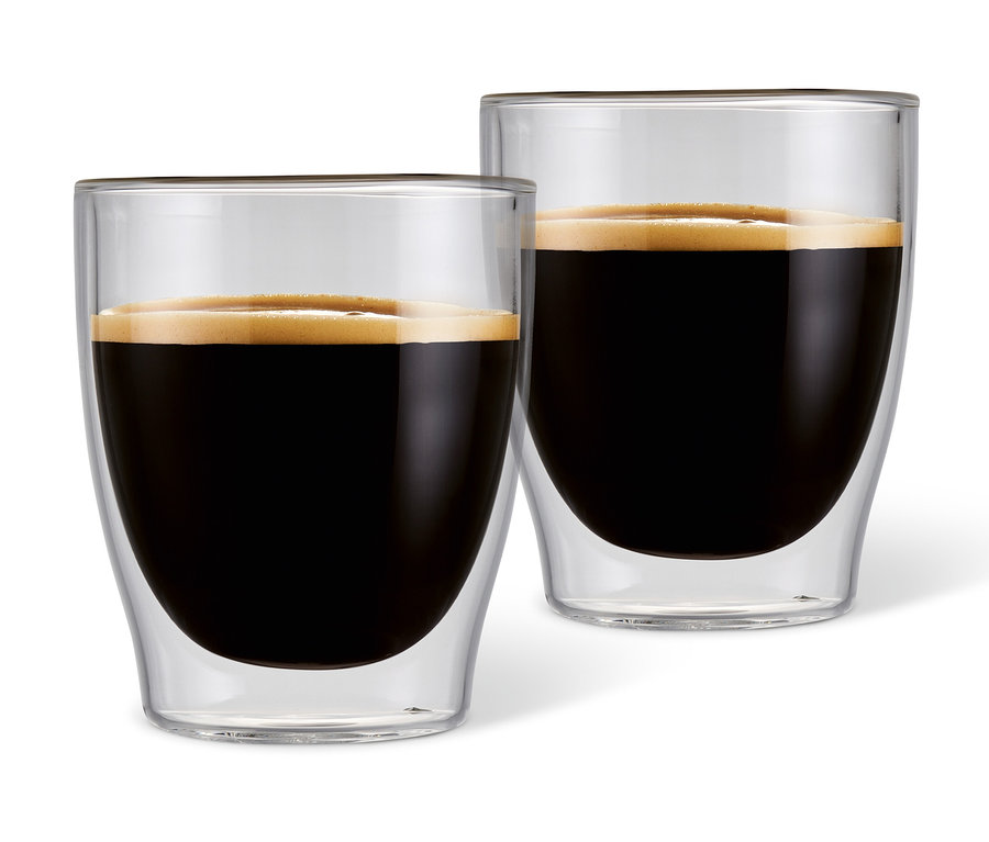 2 Doppelwandige Espresso Gläser