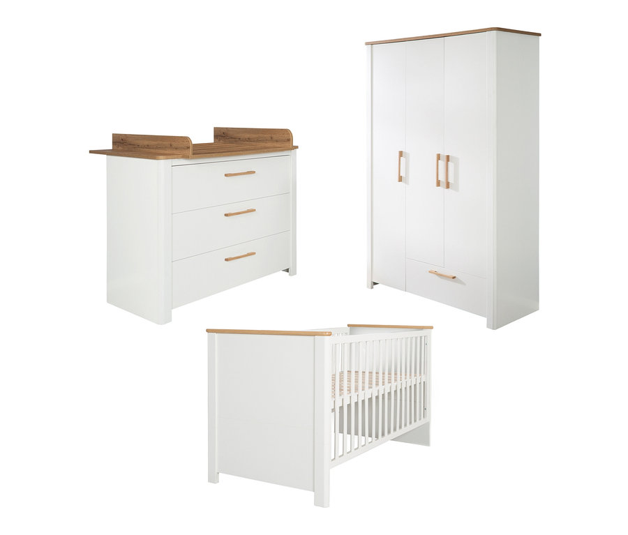roba Kinderzimmer-Set »Ava« mit Bett, Wickelkommode, Schrank.