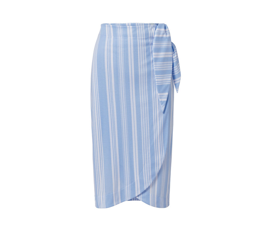 Gestreifter Wickelrock.