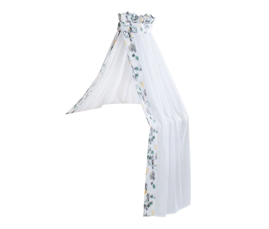 Weißer Baldachin mit Dschungel-Motiv. Schardt Bett-Set »Jungle«, 4-teilig