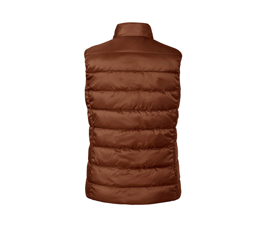 Detail der Rückseite einer Wende-Steppweste.