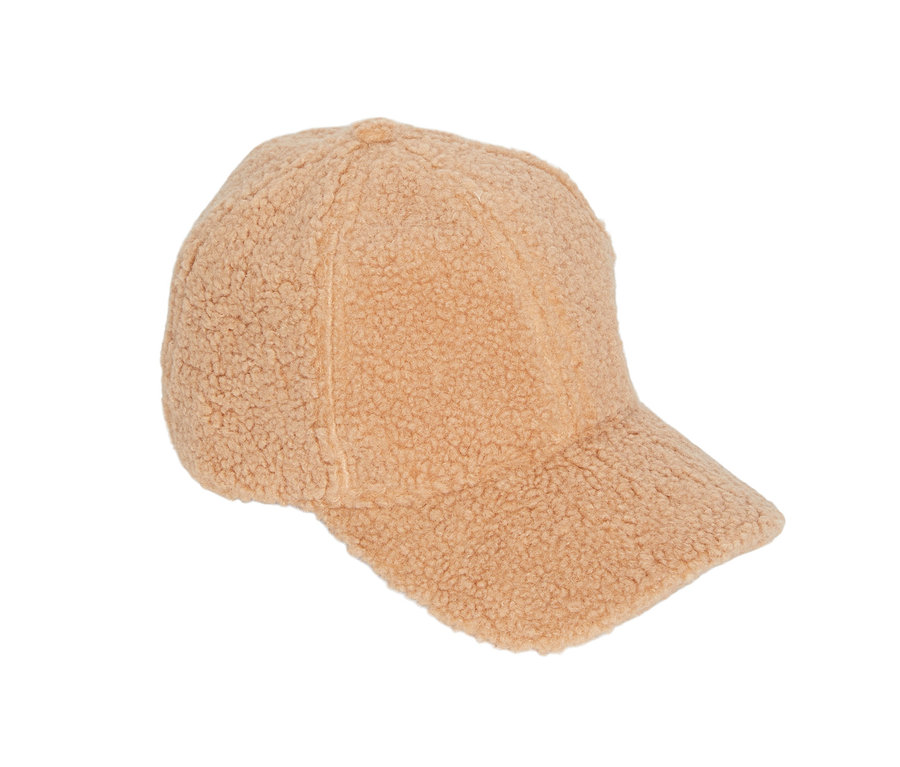Helle braune Teddy-Cap.