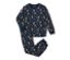 Marineblauer Kinder-Pyjama mit Bären, die Ballons halten, Sternen und Monden.