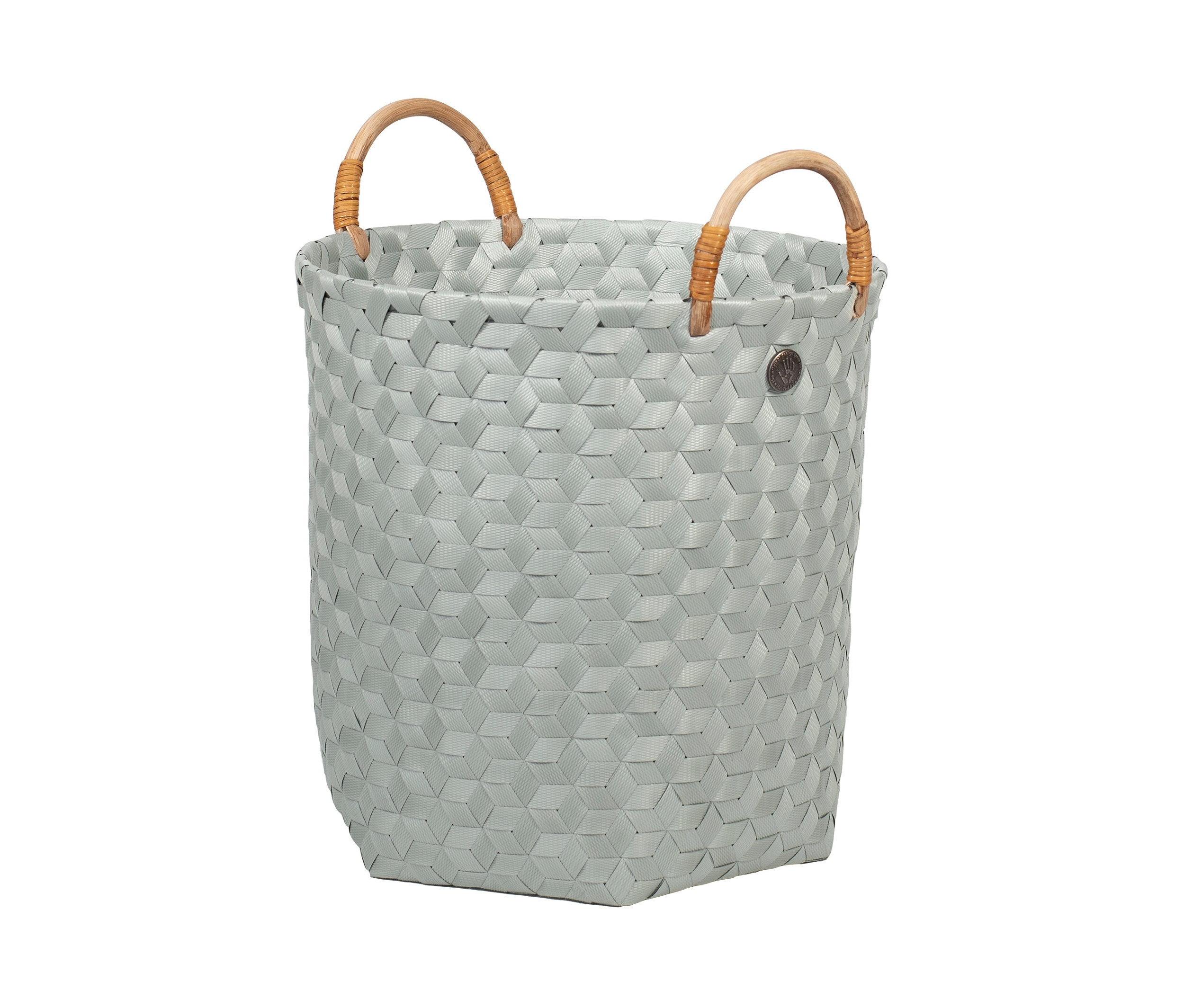 Grauer Handed By Aufbewahrungskorb »Dimensional« (Gr. M) mit Holzgriffen.