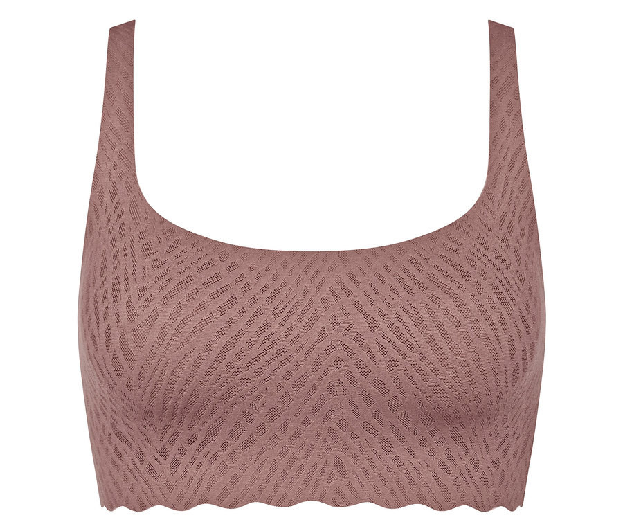 Detailaufnahme des sloggi ZERO Feel Bliss Tops in Kakao.