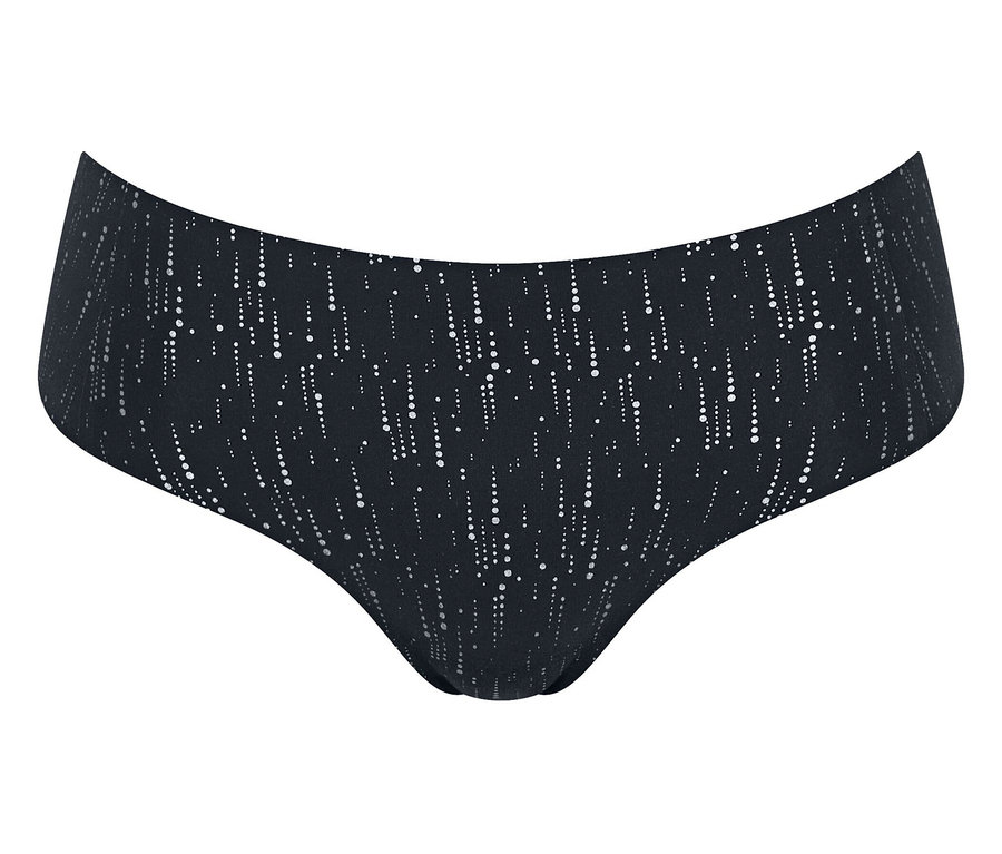 Schwarzer Sloggi ZERO Feel 2.0 Festive Hipster mit Punktmuster.