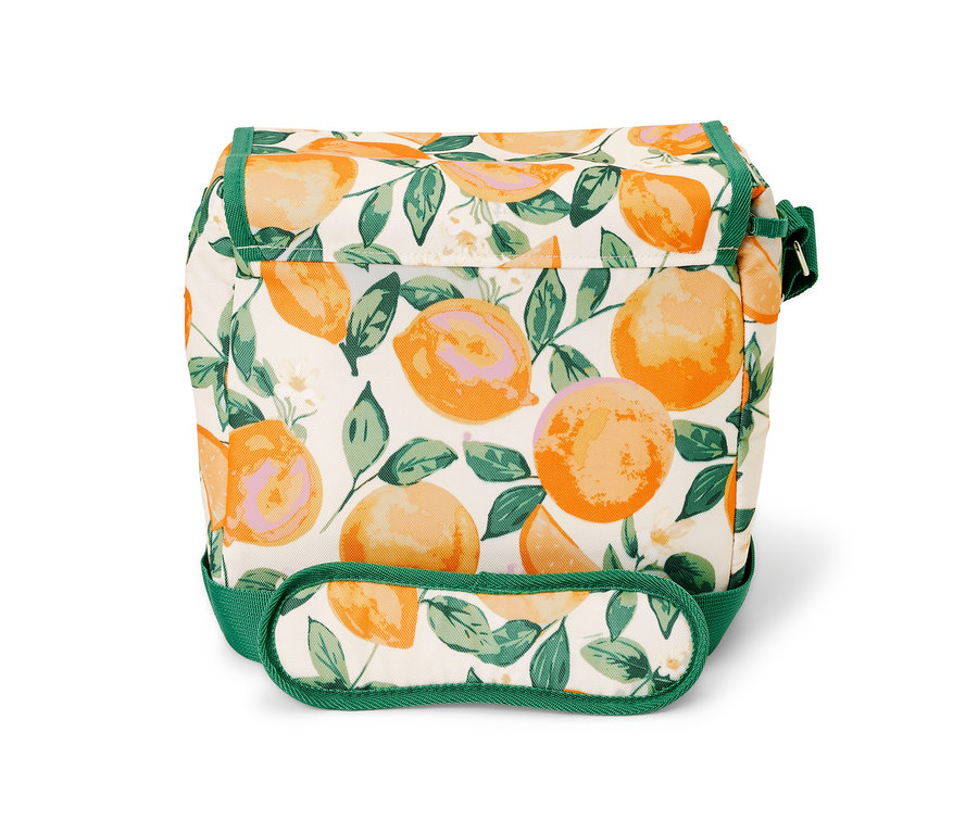 Mini-Kühltasche mit Zitrusfrüchte-Muster.