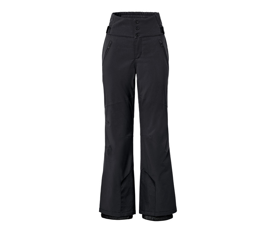 Schwarze High-Waist-Skihose.