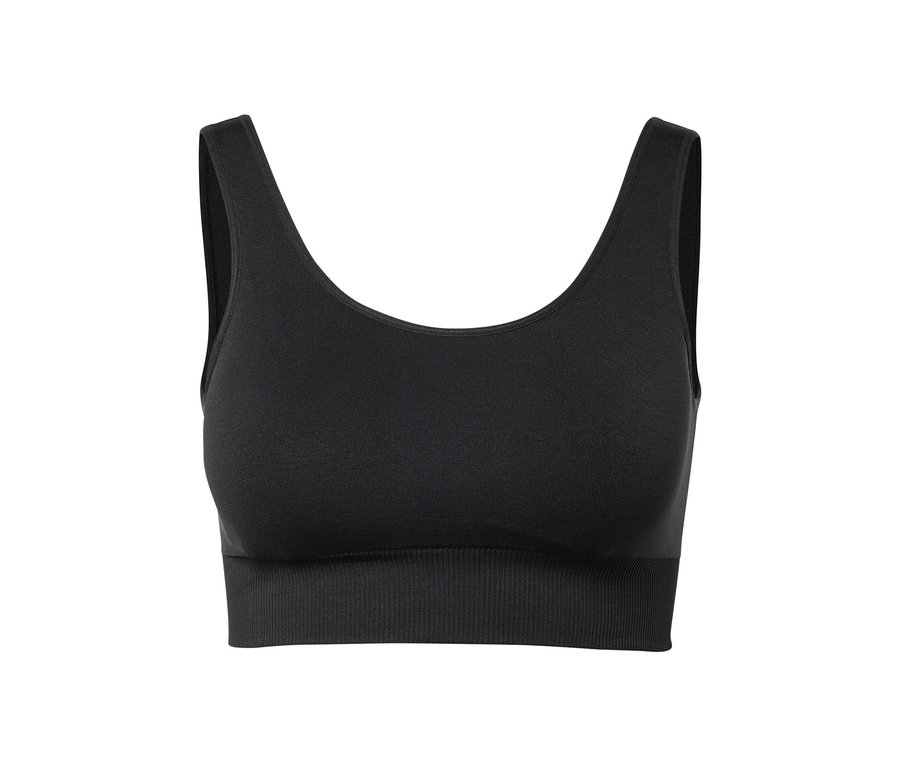 Schwarzes Seamless-Sport-Bustier.