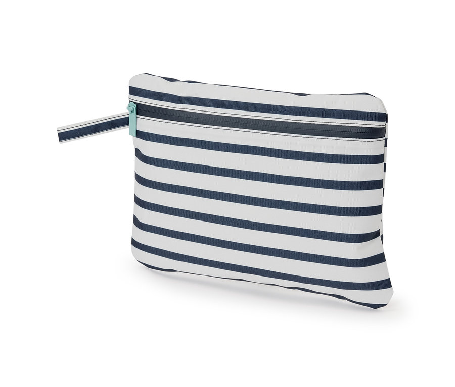 Gestreifter Nassbeutel.