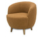 Ein zimtfarbener DOMO Sessel »Ahus« vor einem weißen Hintergrund.