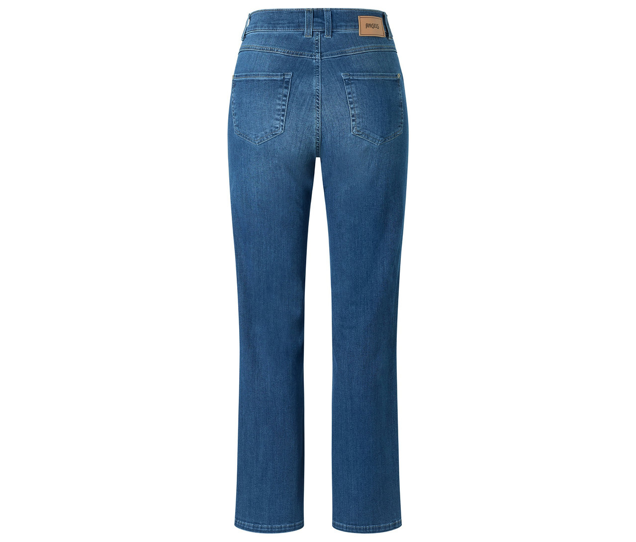 Rückansicht der Angels Jeans »Lara« Straight Fit, mid blue.