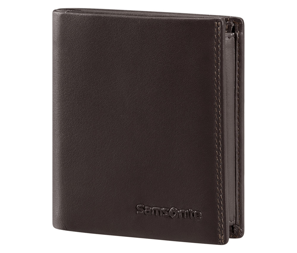 Braune Samsonite Geldbörse Jacket »ATTACK 2 SLG« geschlossen im Hochformat.