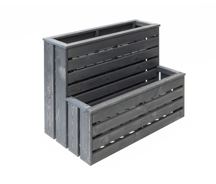 Ein 2-Stufen-Hochbeet, ca. 100 x 72 x 56 cm.