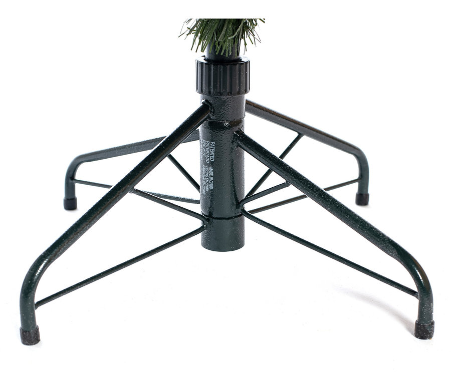Detailaufnahme des Metallständers der Fichte Frost mit Metallständer, 180 cm.