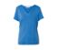 Kobaltblaues Shirt mit Faltendetail.